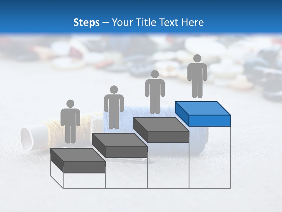 Clothes Blue Sewing PowerPoint Template