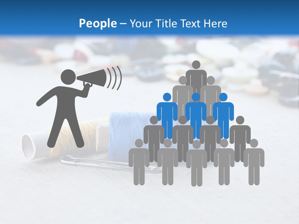 Clothes Blue Sewing PowerPoint Template