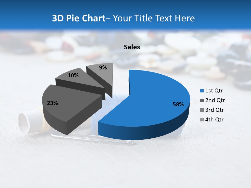 Clothes Blue Sewing PowerPoint Template