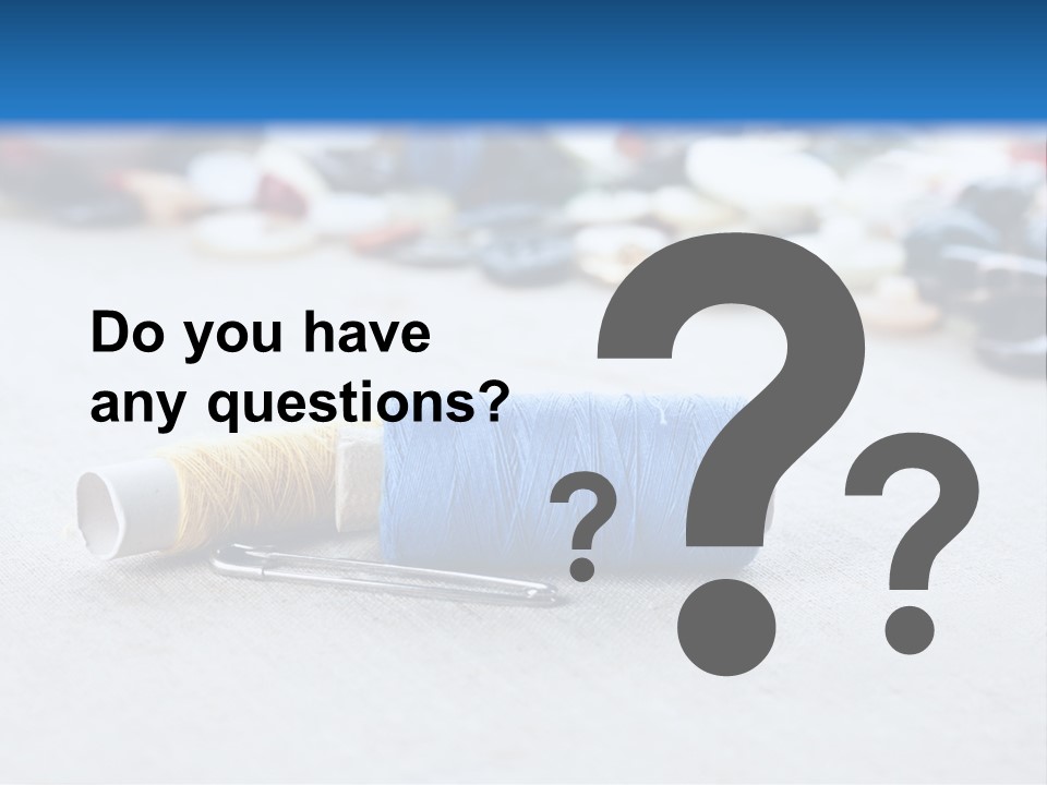 Clothes Blue Sewing PowerPoint Template