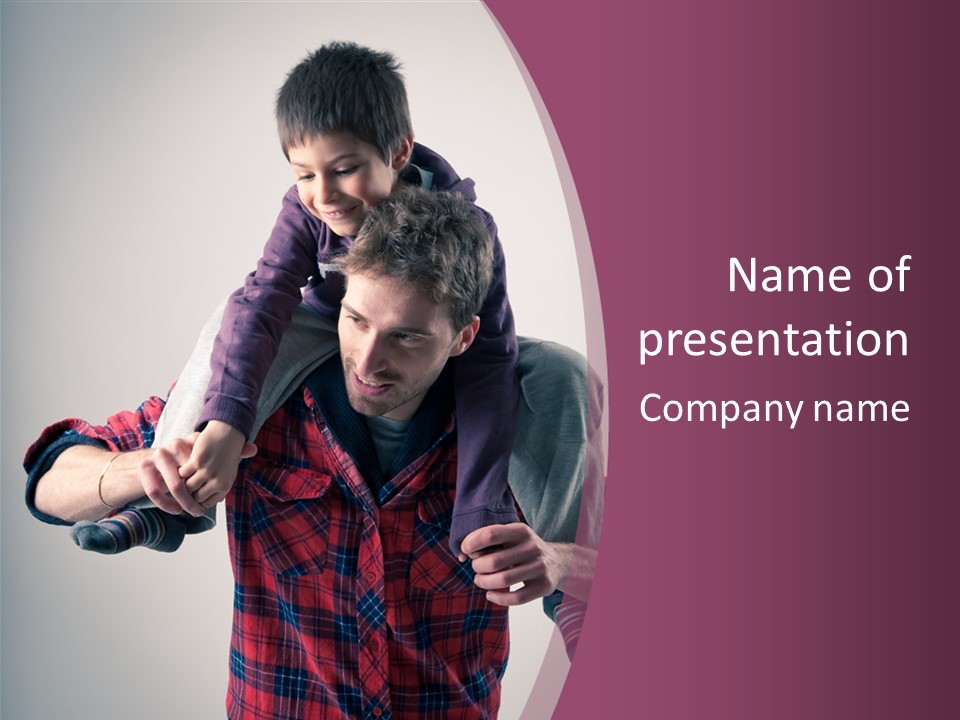 Happiness Dad Love PowerPoint Template