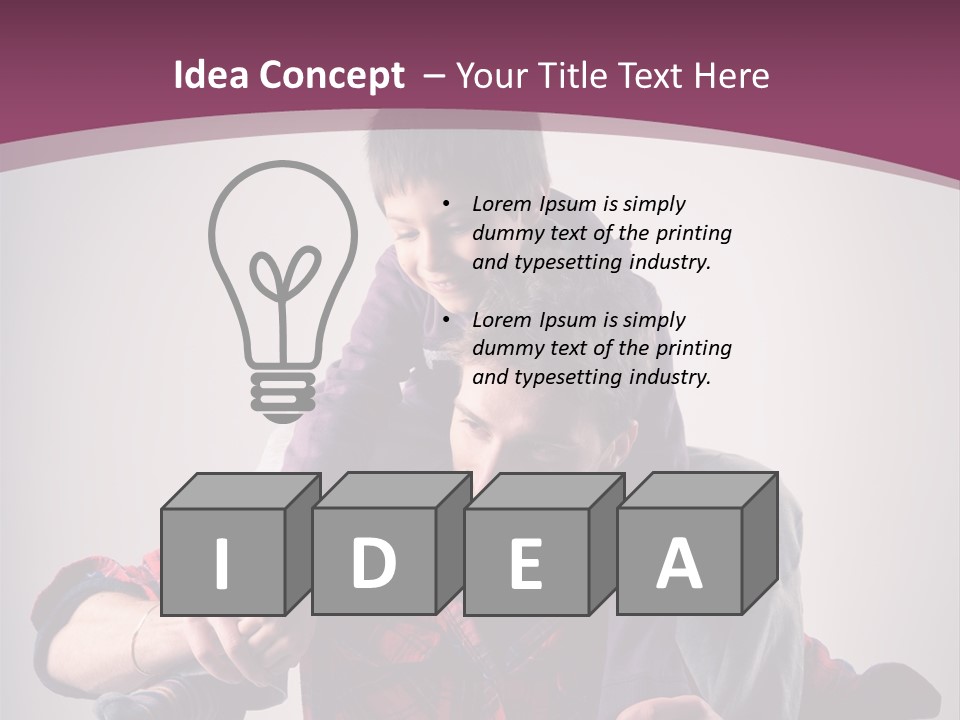 Happiness Dad Love PowerPoint Template