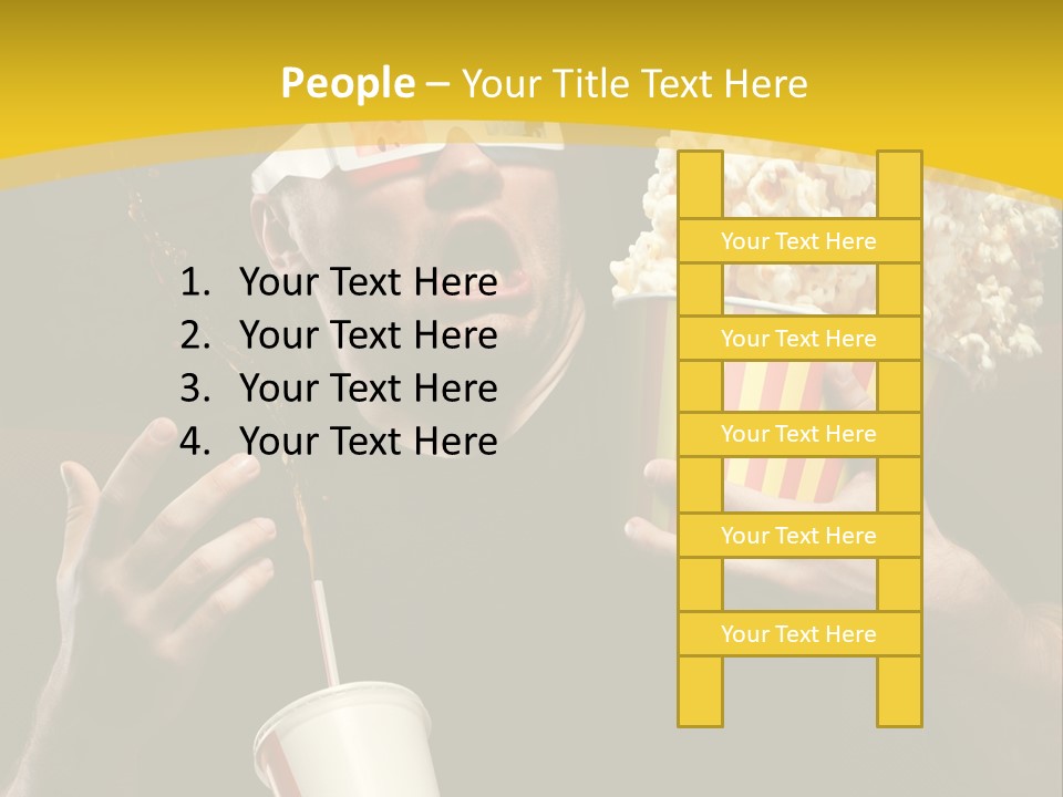 Open Sitting Looking PowerPoint Template