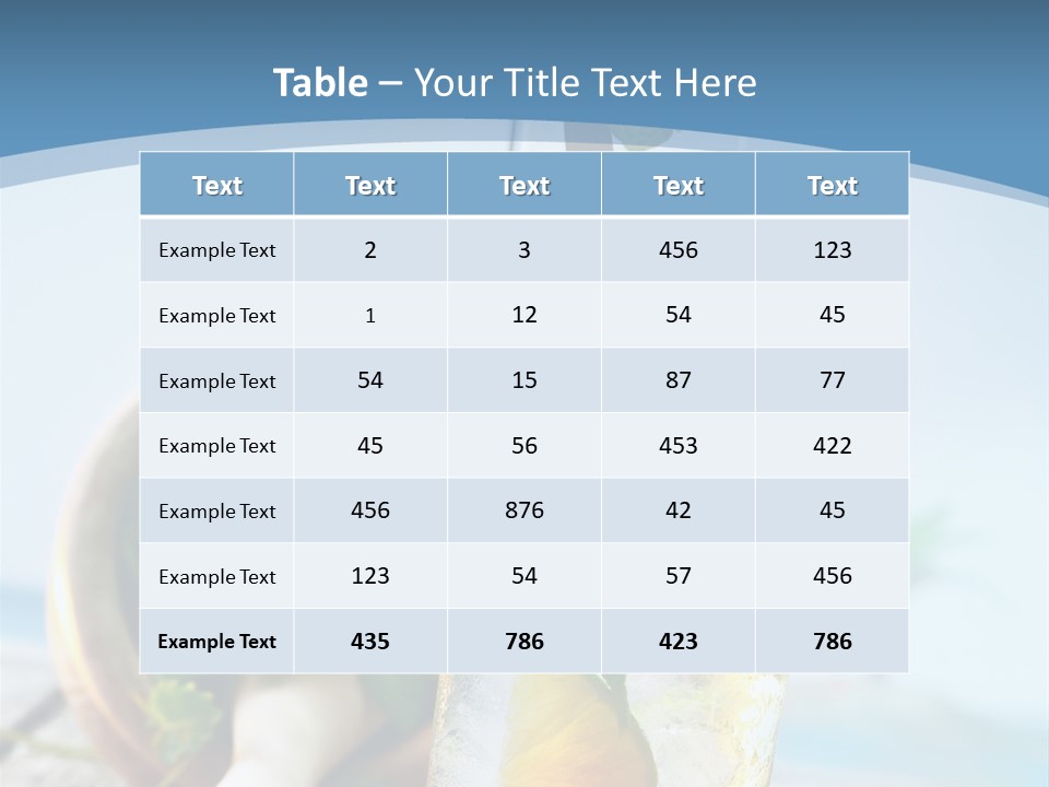 Ice Food Non PowerPoint Template