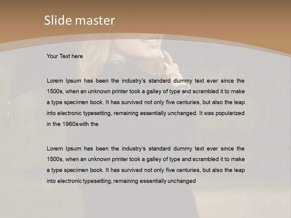 Outdoor Model Thoughtful PowerPoint Template