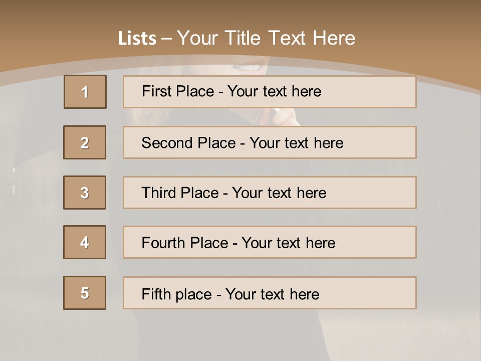 Outdoor Model Thoughtful PowerPoint Template