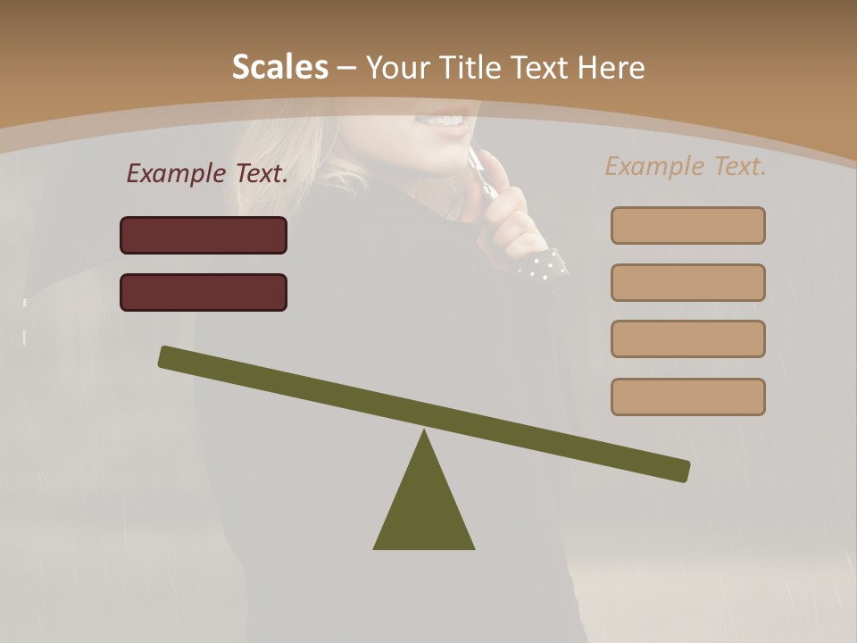 Outdoor Model Thoughtful PowerPoint Template