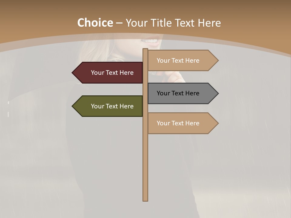 Outdoor Model Thoughtful PowerPoint Template