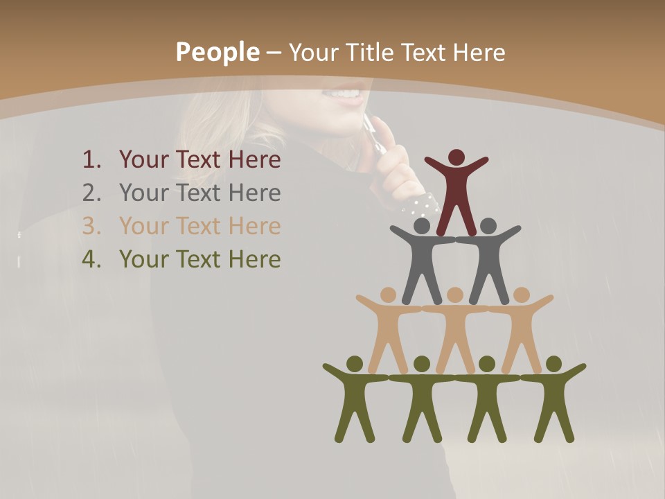 Outdoor Model Thoughtful PowerPoint Template