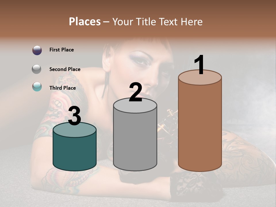 Seductive Lying Paint PowerPoint Template