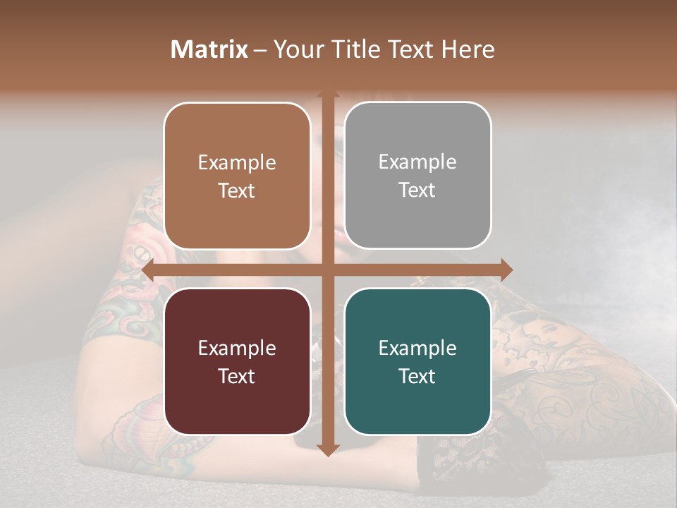 Seductive Lying Paint PowerPoint Template