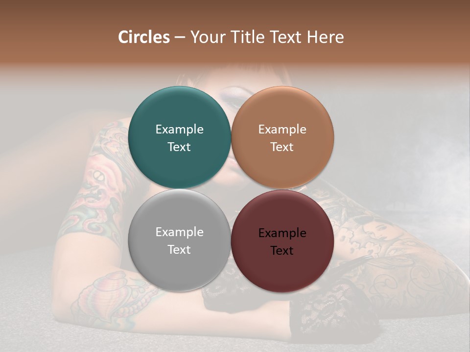 Seductive Lying Paint PowerPoint Template
