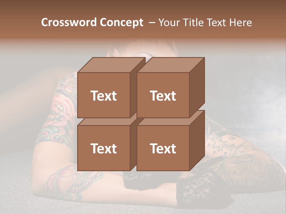 Seductive Lying Paint PowerPoint Template