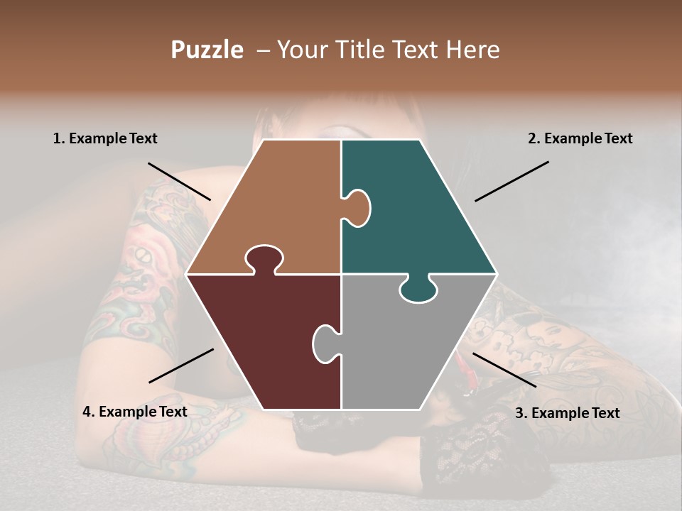 Seductive Lying Paint PowerPoint Template