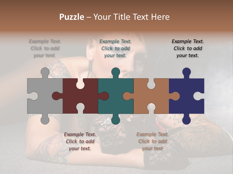 Seductive Lying Paint PowerPoint Template