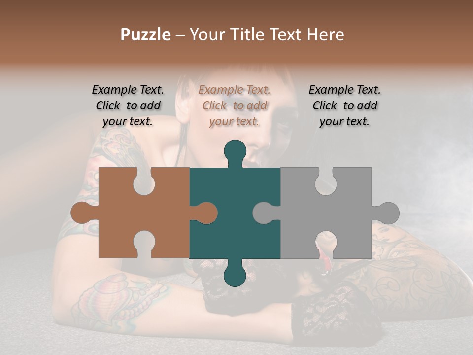 Seductive Lying Paint PowerPoint Template