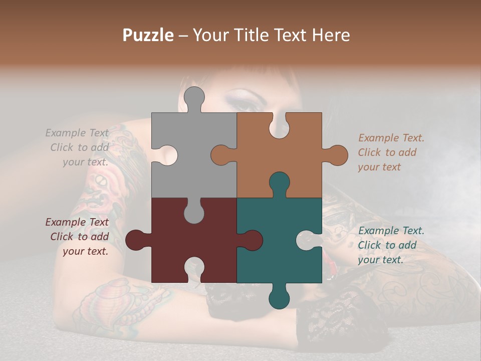 Seductive Lying Paint PowerPoint Template