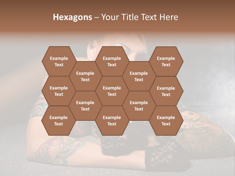 Seductive Lying Paint PowerPoint Template