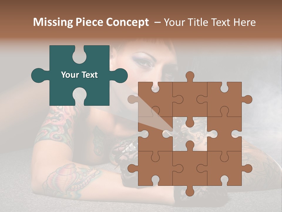 Seductive Lying Paint PowerPoint Template