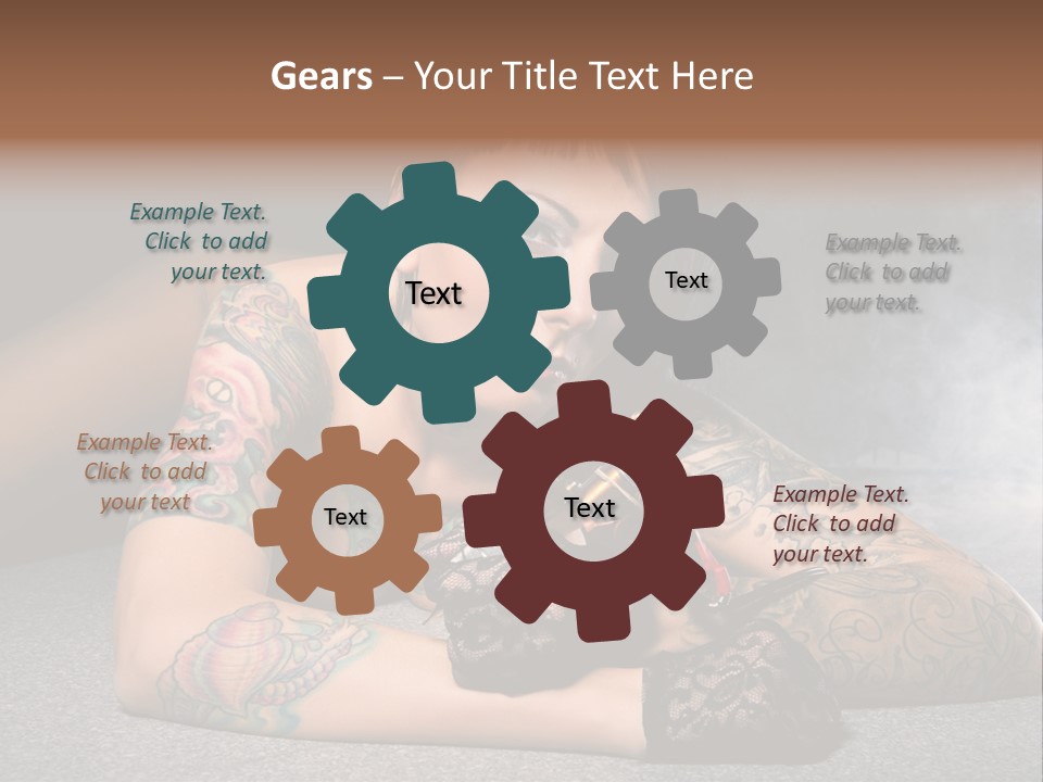 Seductive Lying Paint PowerPoint Template