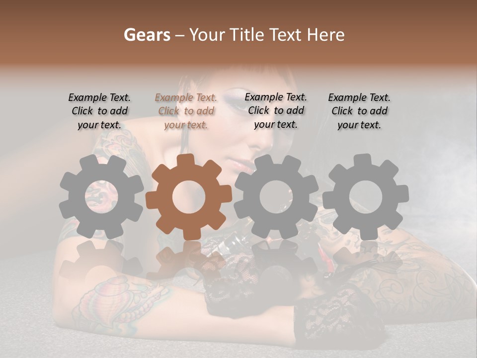 Seductive Lying Paint PowerPoint Template