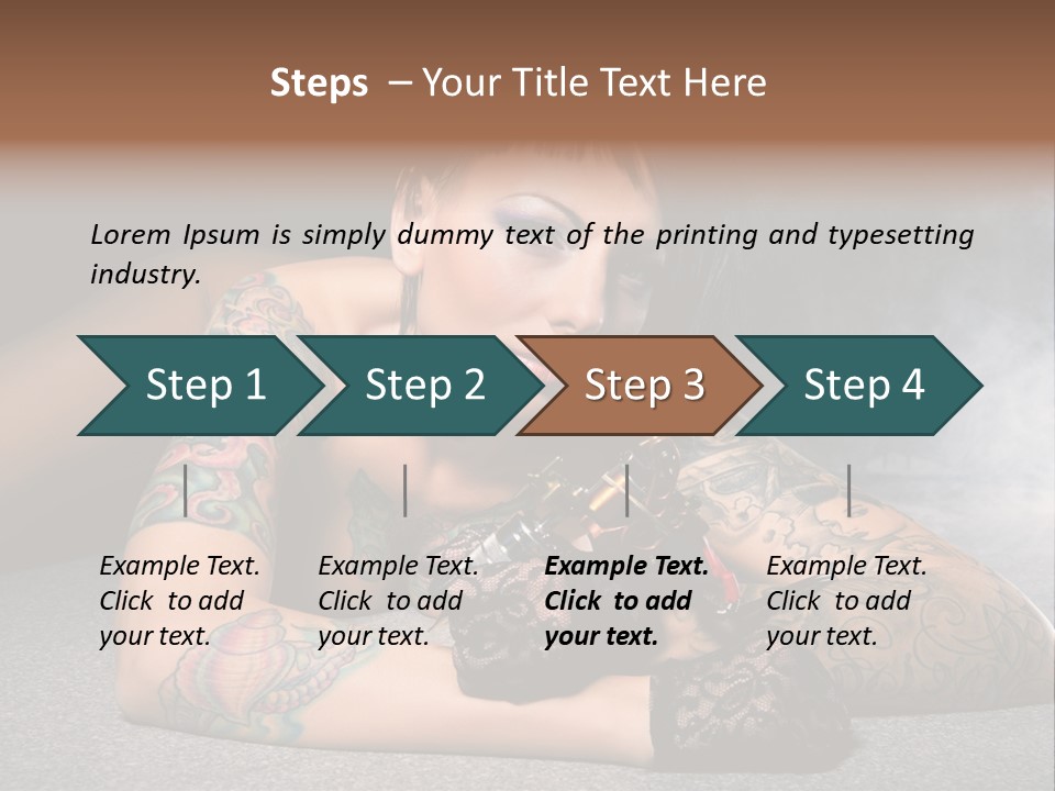 Seductive Lying Paint PowerPoint Template
