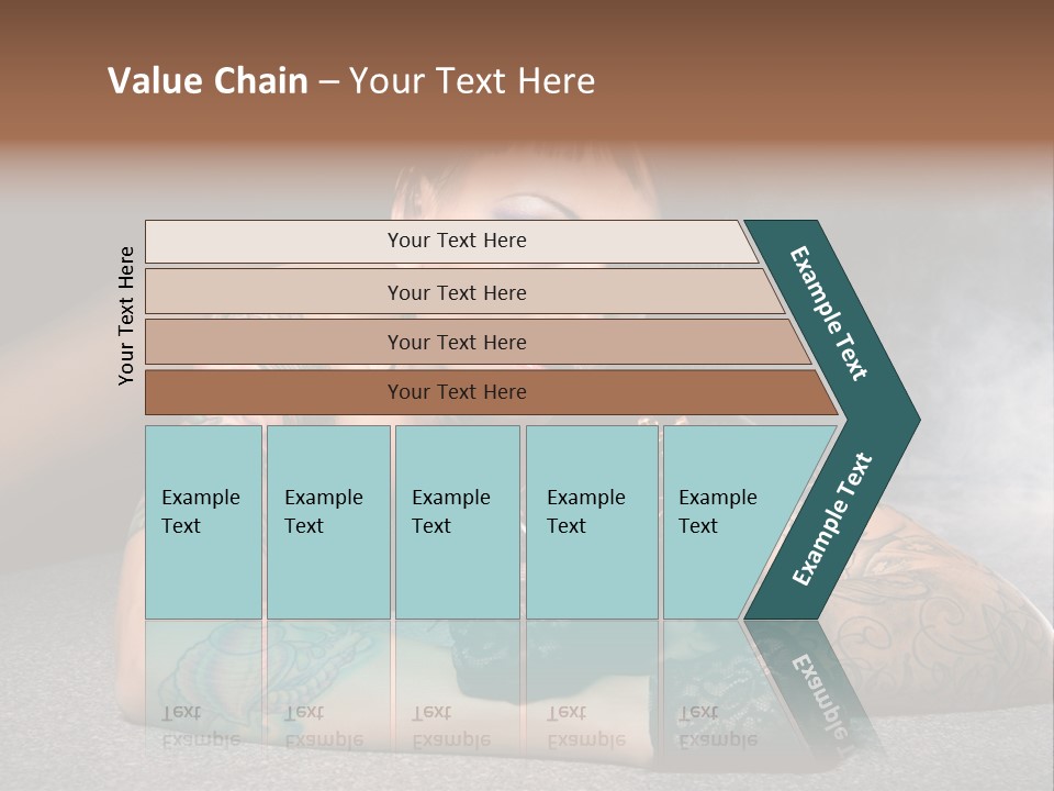 Seductive Lying Paint PowerPoint Template