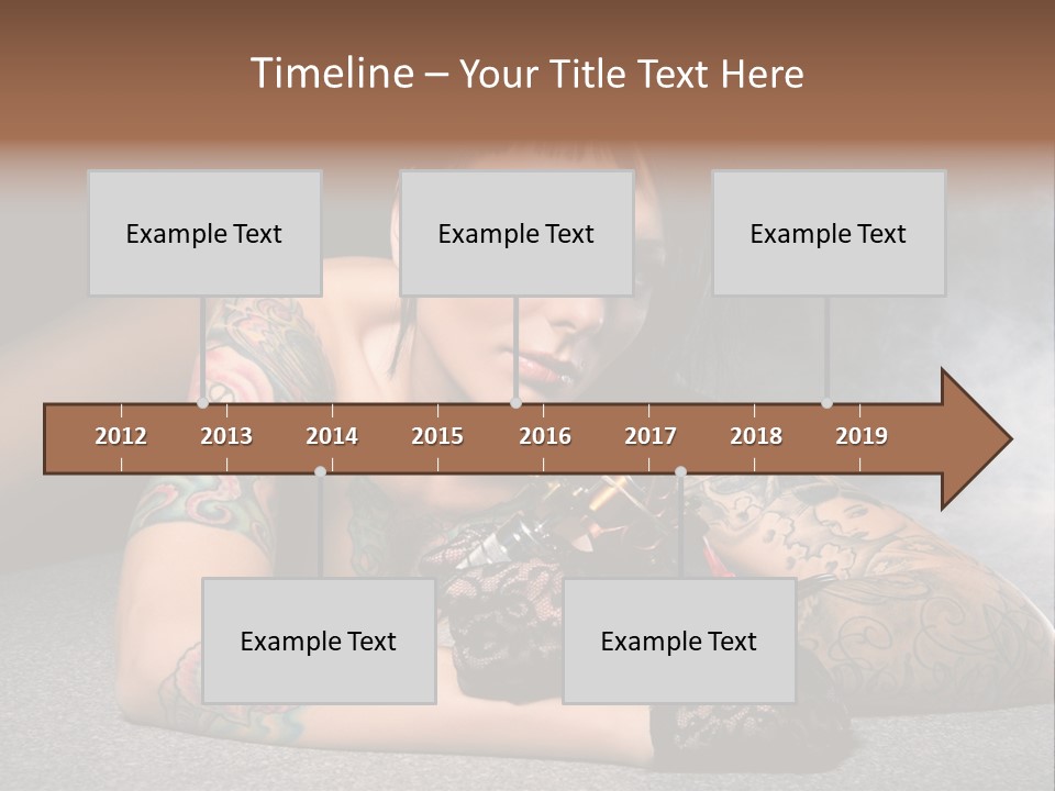 Seductive Lying Paint PowerPoint Template