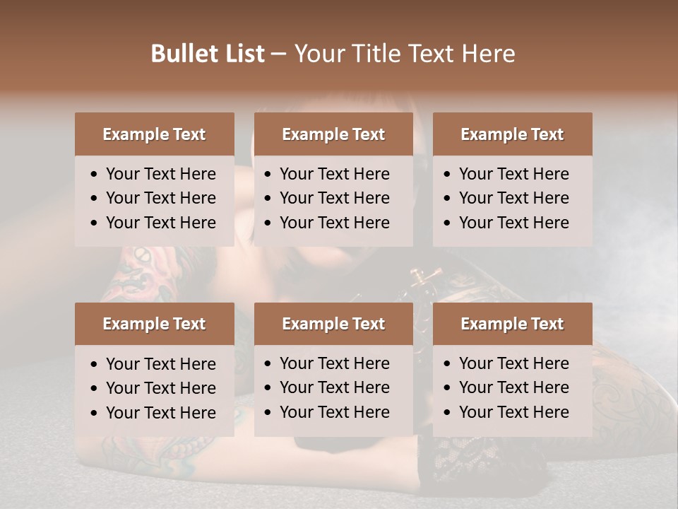 Seductive Lying Paint PowerPoint Template