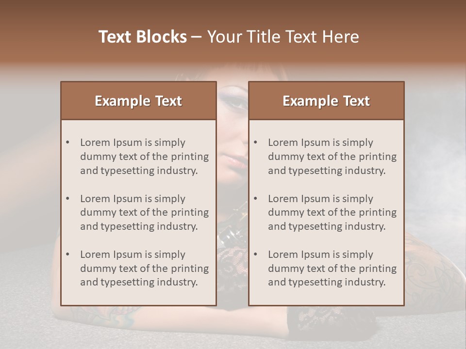 Seductive Lying Paint PowerPoint Template