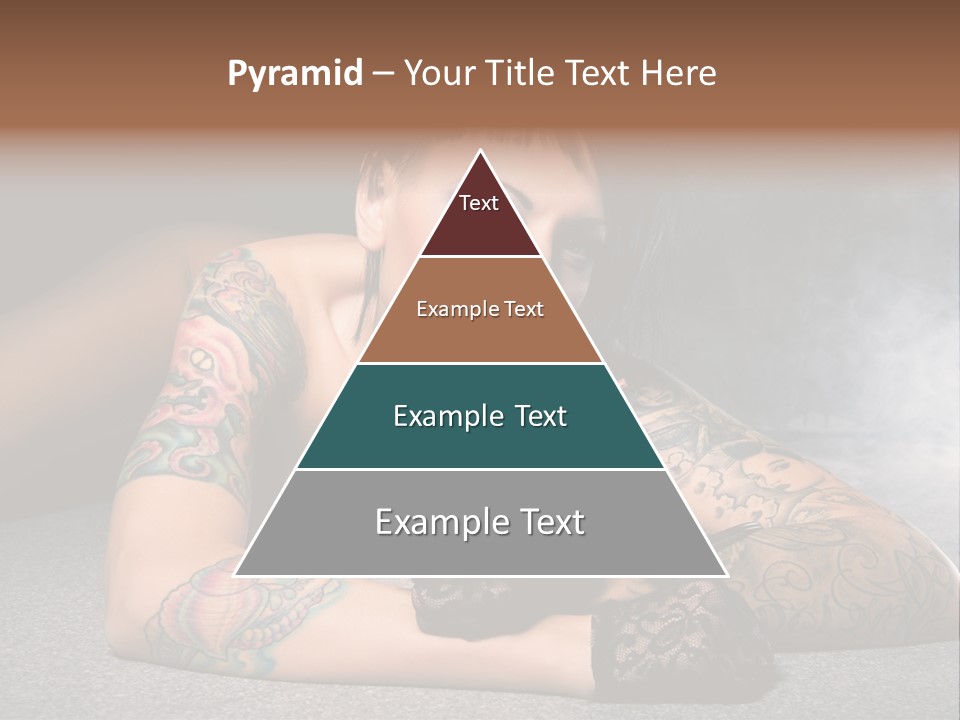 Seductive Lying Paint PowerPoint Template