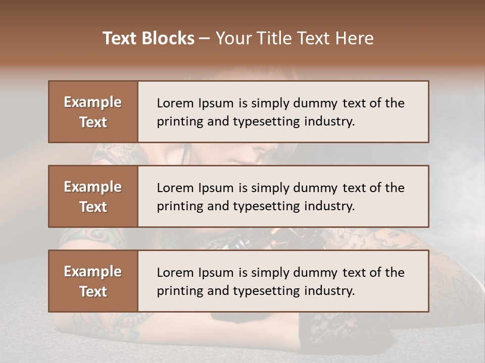 Seductive Lying Paint PowerPoint Template