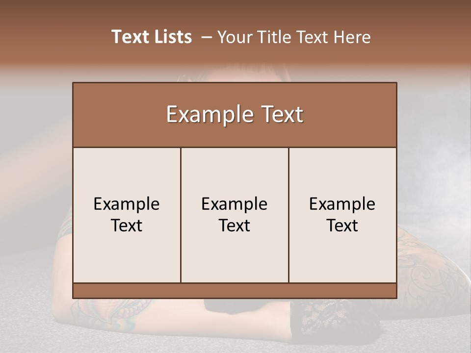 Seductive Lying Paint PowerPoint Template