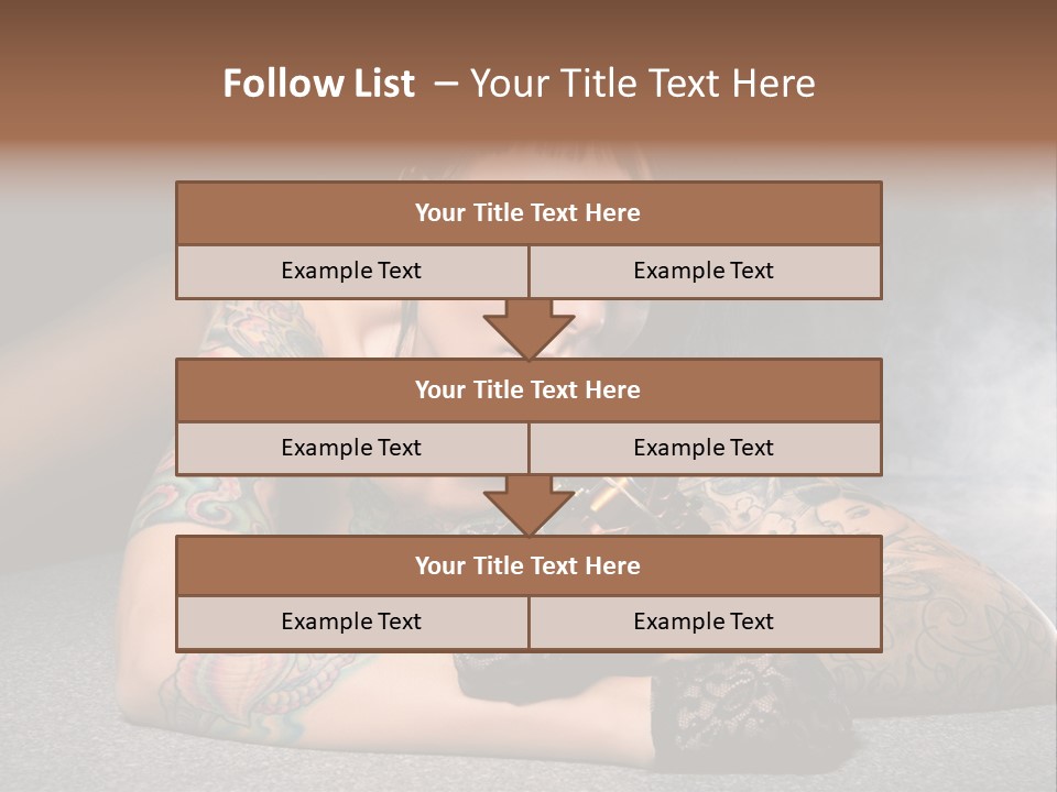 Seductive Lying Paint PowerPoint Template