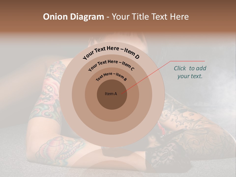 Seductive Lying Paint PowerPoint Template