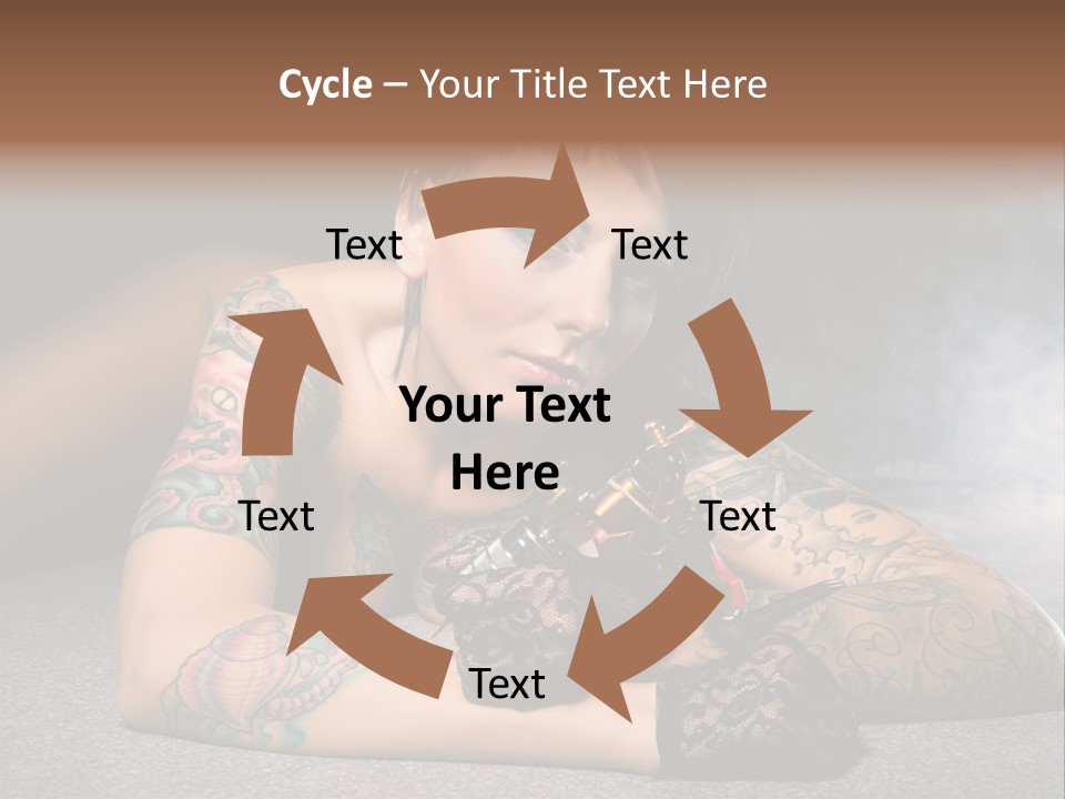 Seductive Lying Paint PowerPoint Template