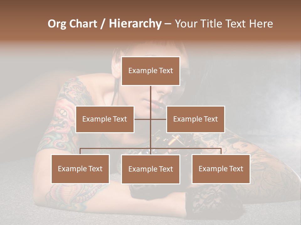 Seductive Lying Paint PowerPoint Template