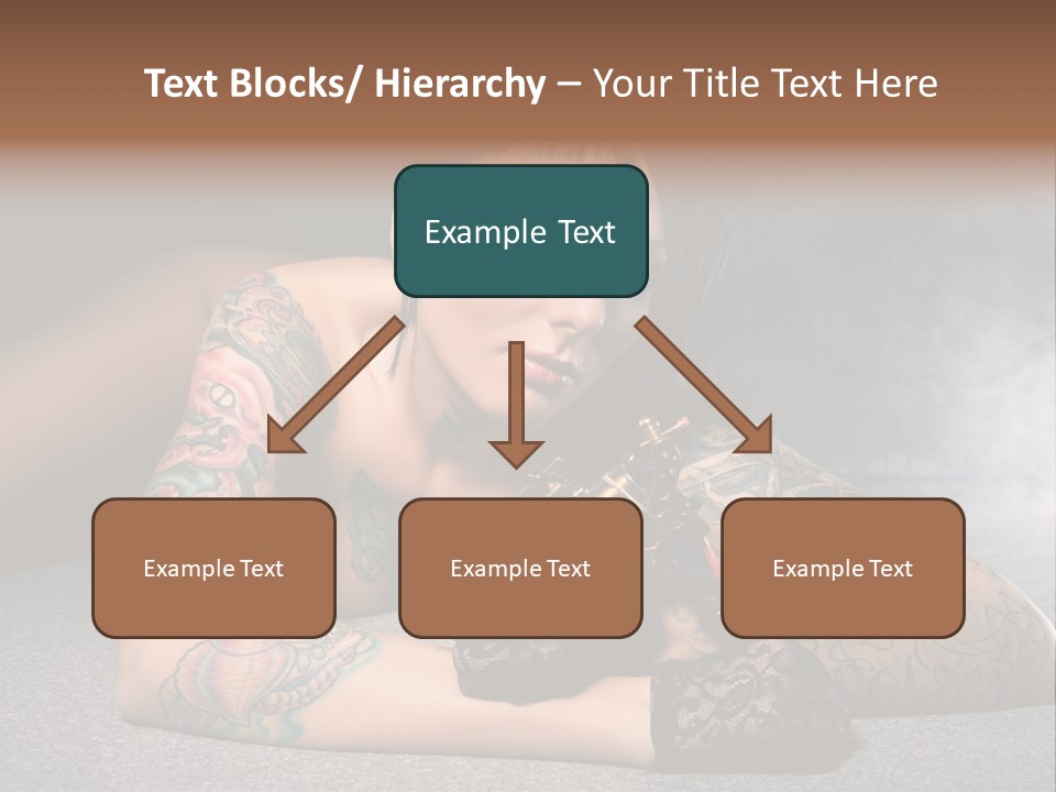 Seductive Lying Paint PowerPoint Template