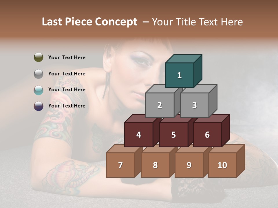 Seductive Lying Paint PowerPoint Template