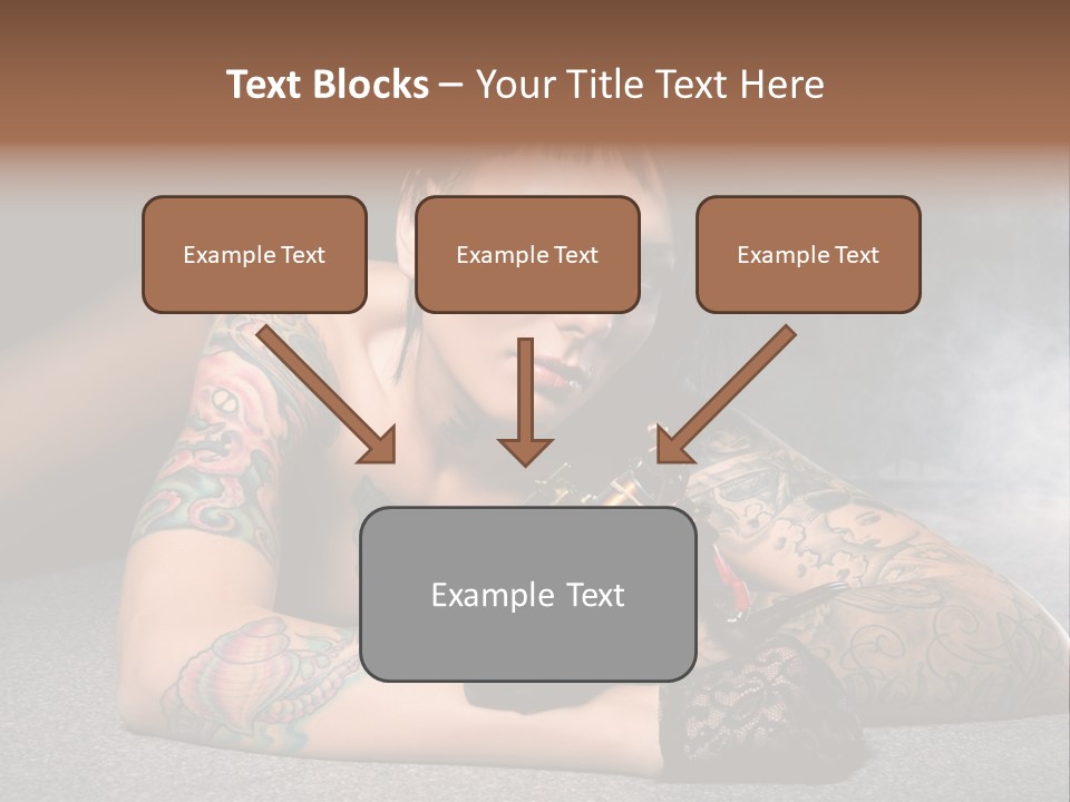 Seductive Lying Paint PowerPoint Template