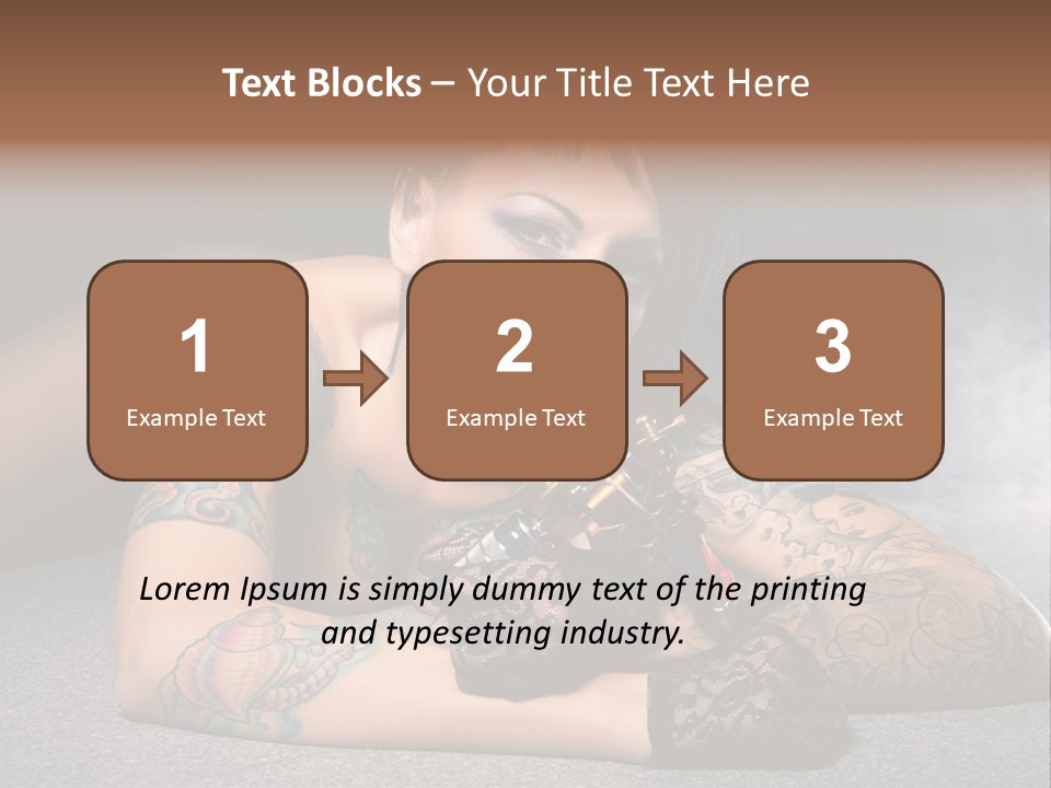 Seductive Lying Paint PowerPoint Template