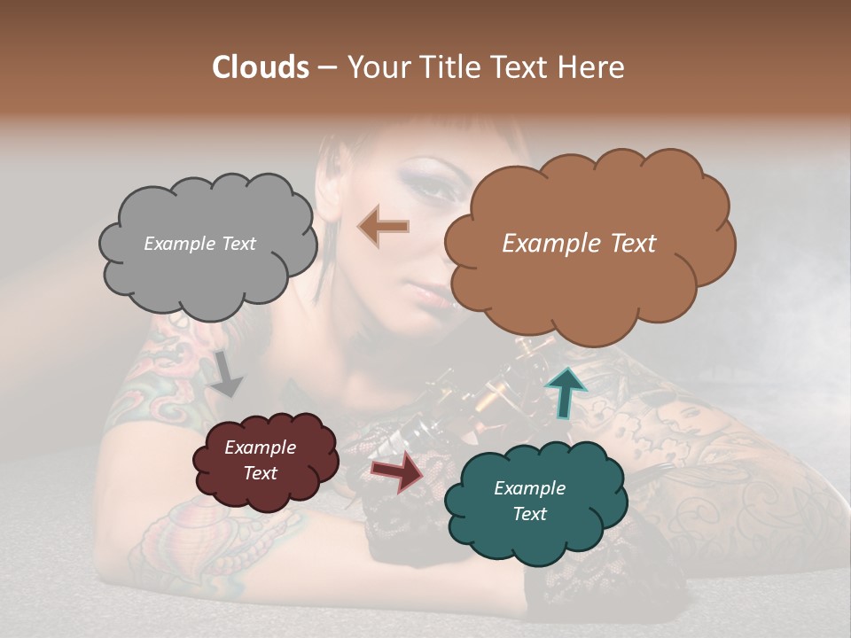 Seductive Lying Paint PowerPoint Template