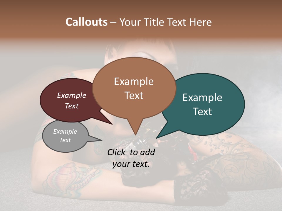 Seductive Lying Paint PowerPoint Template