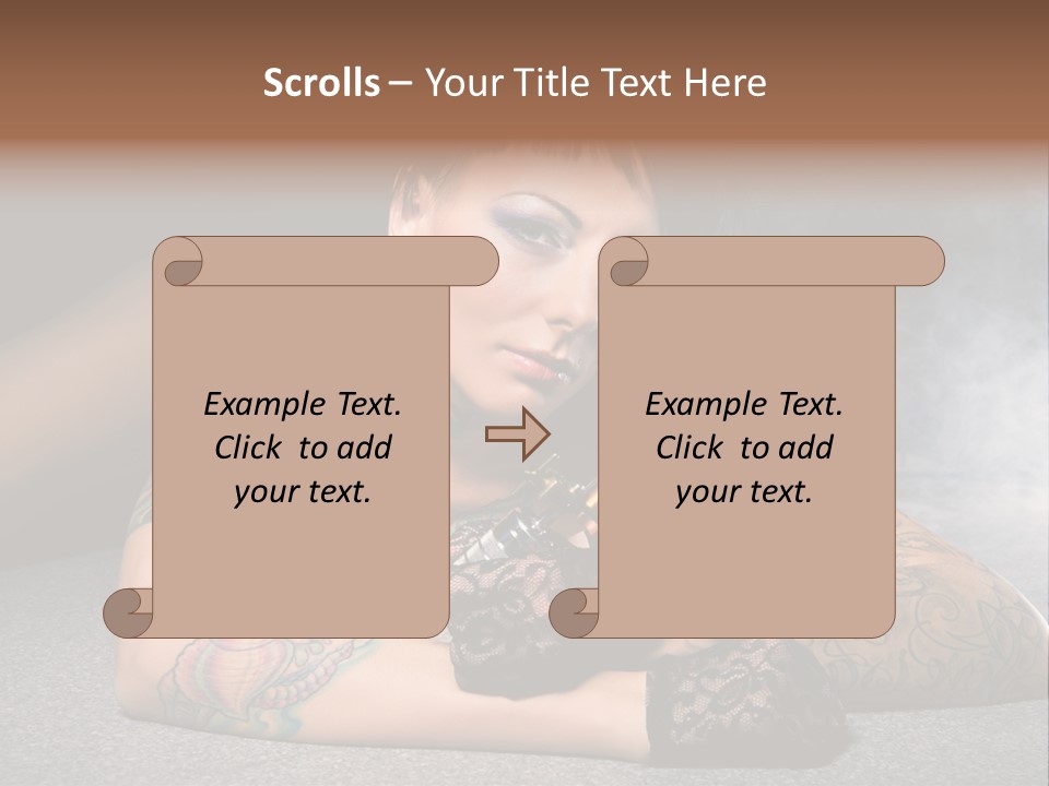 Seductive Lying Paint PowerPoint Template
