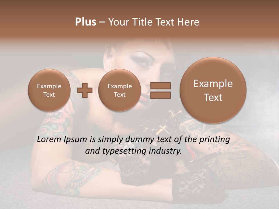 Seductive Lying Paint PowerPoint Template