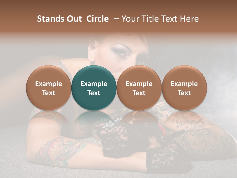 Seductive Lying Paint PowerPoint Template