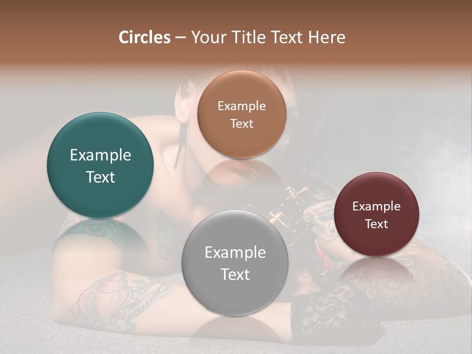 Seductive Lying Paint PowerPoint Template