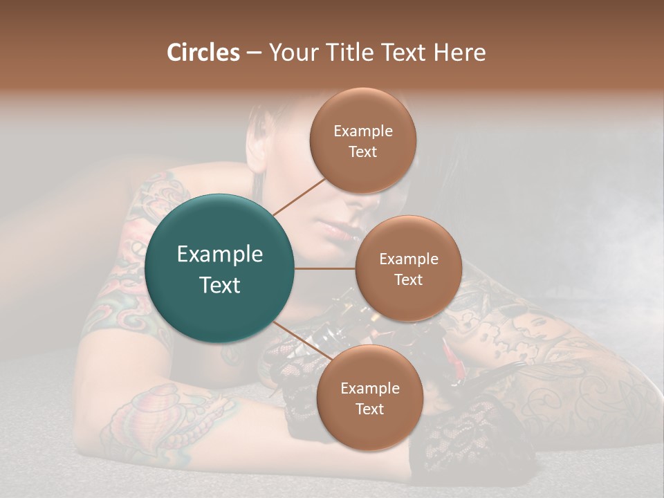 Seductive Lying Paint PowerPoint Template