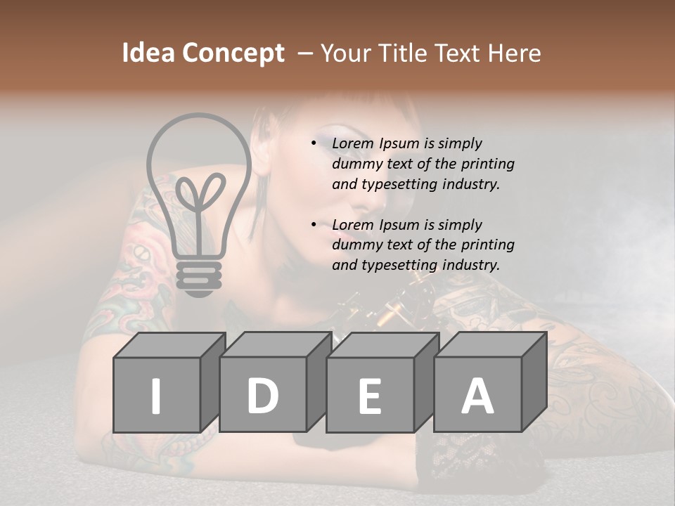 Seductive Lying Paint PowerPoint Template