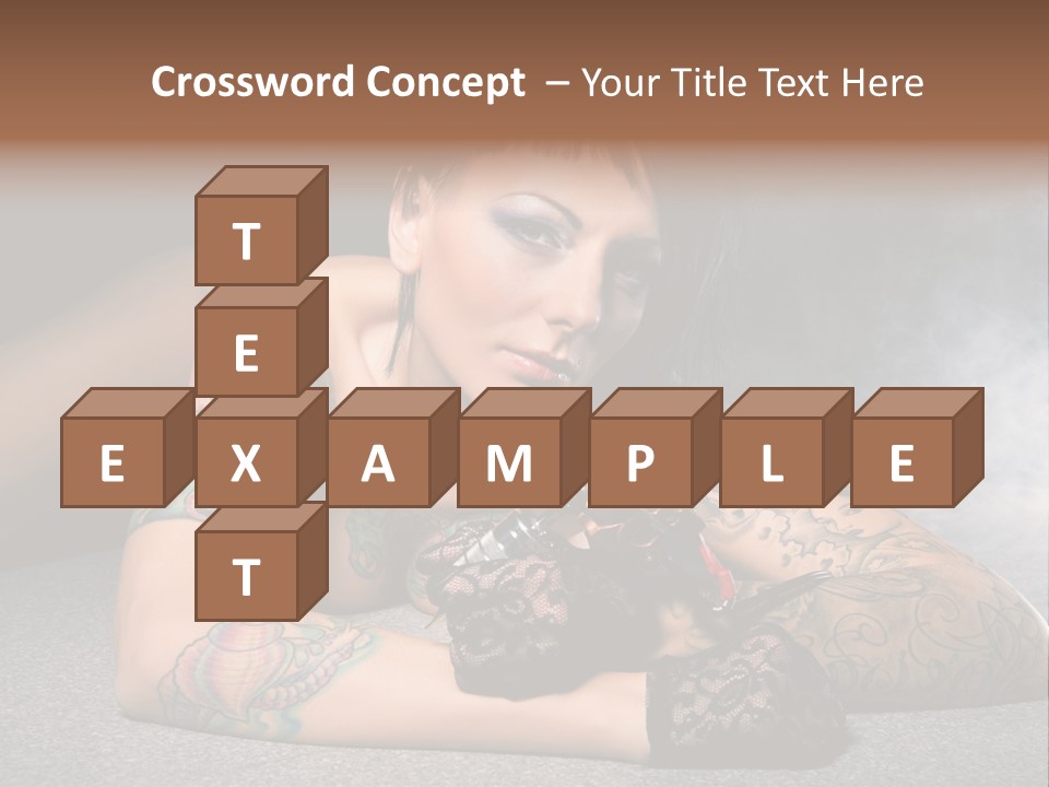 Seductive Lying Paint PowerPoint Template